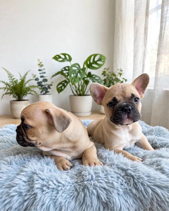 Bulldog Francês - Macho e Femea Fawn