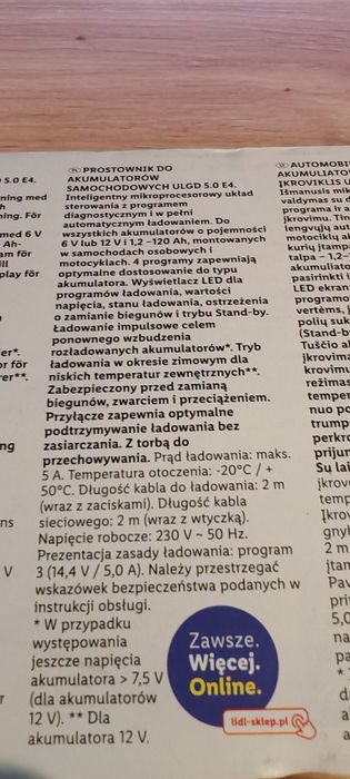 Prostownik / Ładowarka do akumulatorów 6V oraz 12V NOWY !