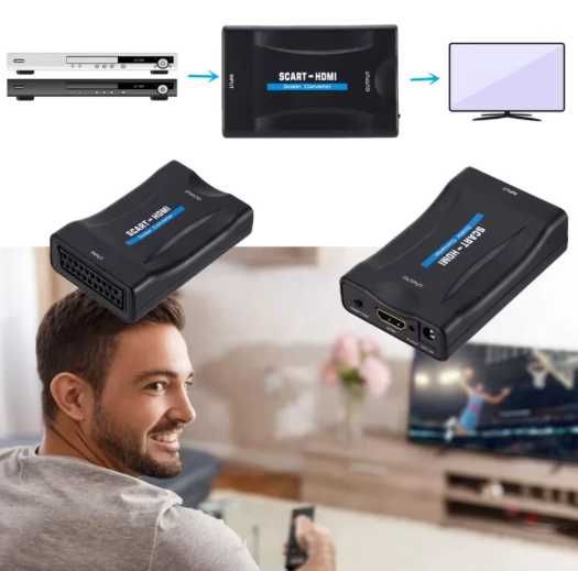 Scart para HDMI 1080P