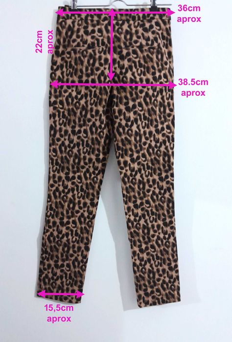 Calças skinny cropped padrão leopardo Mango T: 36 Novas