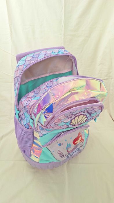 Mochila Escolar Criança Sereia c/ Rodas (Trolley) – Bom Estado