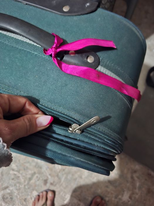 Mala de viagem de porão  verde