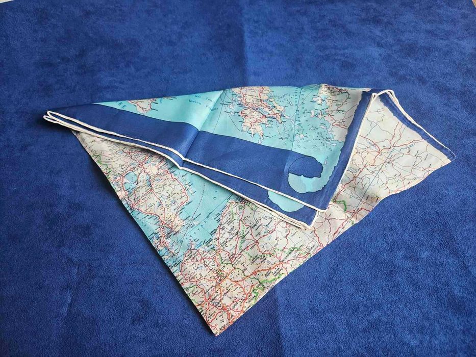 Елегант хустка платок Jago shavls Amsterdam мапа карта шовк Hand made!