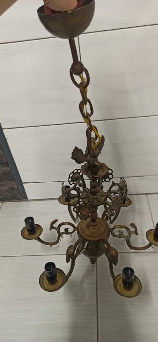 Żyrandol/lampa księstwo warszawskie, 6 punktów świetlnych