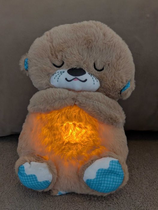 Іграшка видреня що дихає, нічник для сну з колисковою мелодією