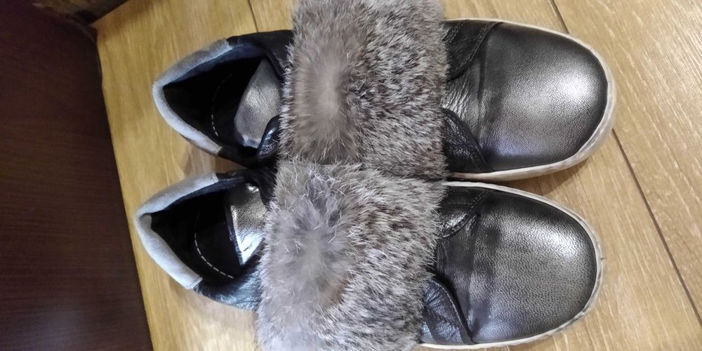 Сліпони мокасіни з хутром Італія