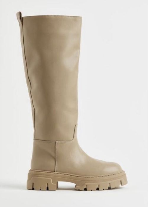 Високі чоботи , сапоги hm HsM беж 24 см стопа