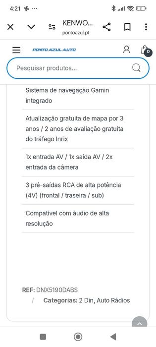 Rádio kenwood dnx5190DABS