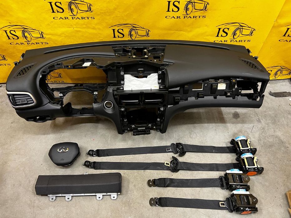 KOMPLET DESKA 3 X PODUSZKI AIRBAG 4 X PASY INFINITI Q30 QX30