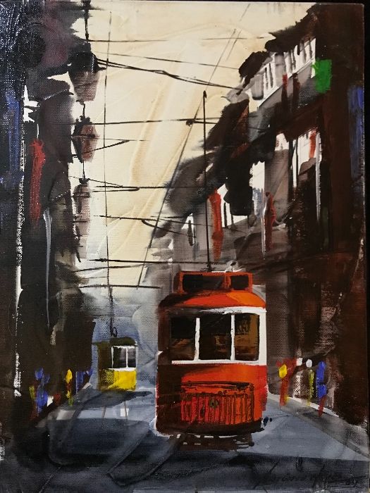 Quadro, pintura acrílica, de António Neves