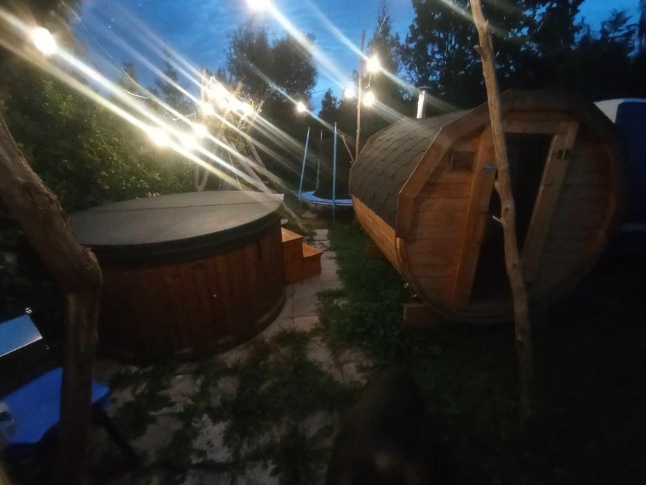 Balia, sauna wraz z lawetą.
