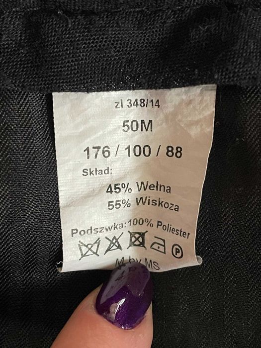 Granatowy garnitur 50M 176/100/88