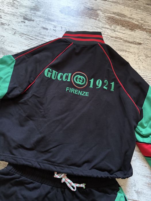 Komplet gucci gg czarny paski