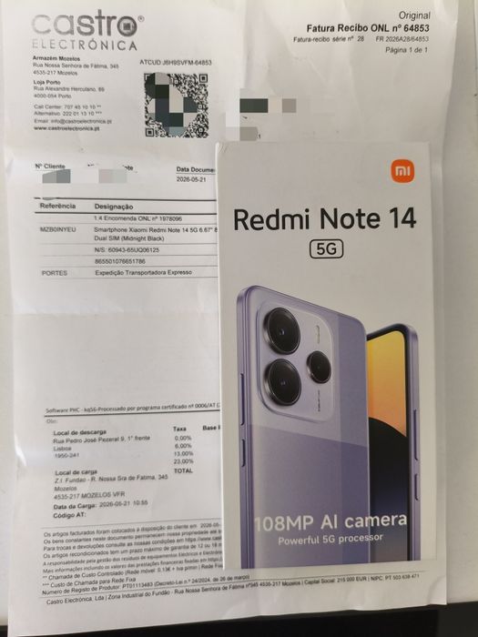 Redmi note 14 Preto