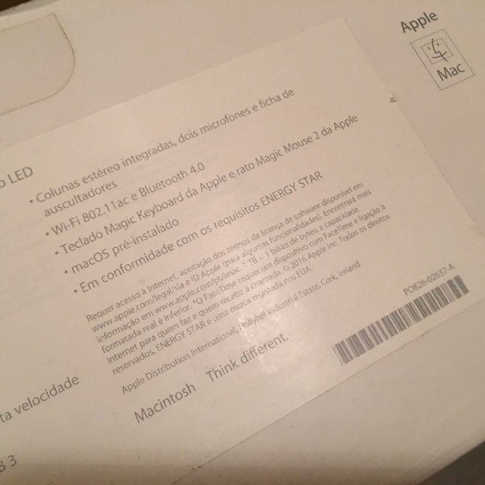 Apple, iMac, 21.5 Polegadas (só a caixa)