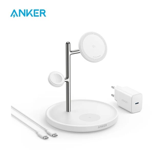 Бездротова зарядна станція Anker MagGo (підставка 3-в-1)