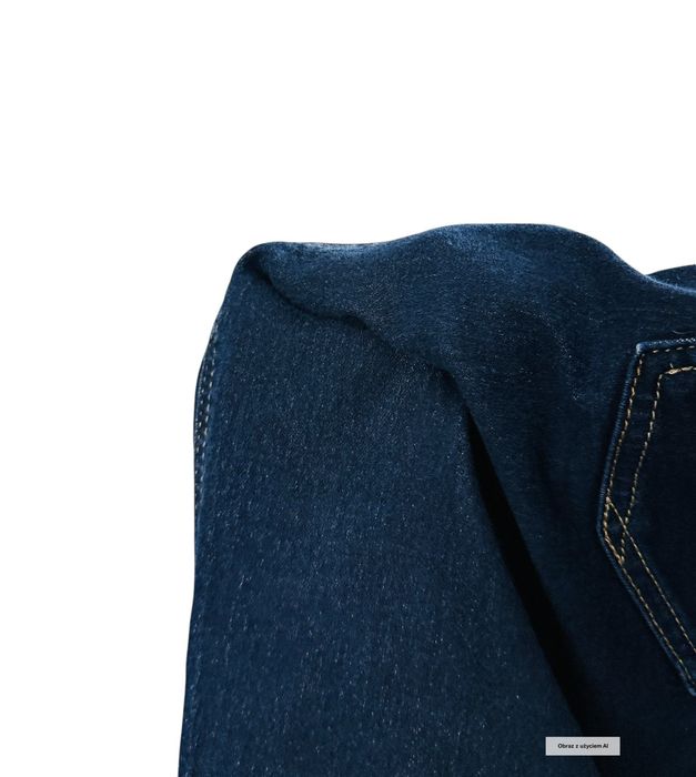 Jeansy rurki ciemnogranatowe dopasowane Denim Core M
