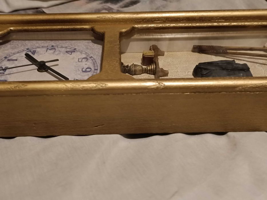 Relógio de parede estilo "shadowbox" de temática Golfe