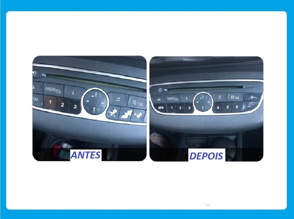 Autocolantes Reparação Botões do Rádio e AC - Renault Megane / Clio