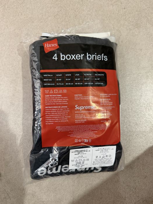 Bokserki supreme Hanes S czarne black boxers
