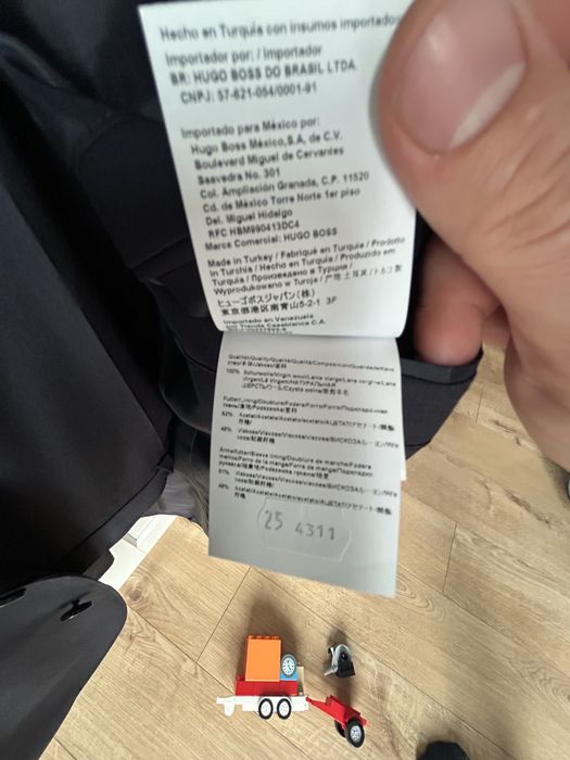 Garnitur BOSS M/L wełna Set marynarka 40E spodnie 32R