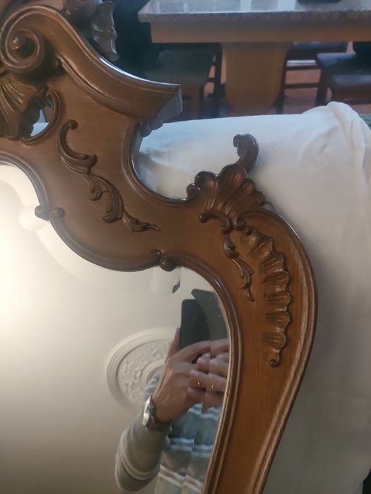 Espelho rústico em madeira 1,10x70