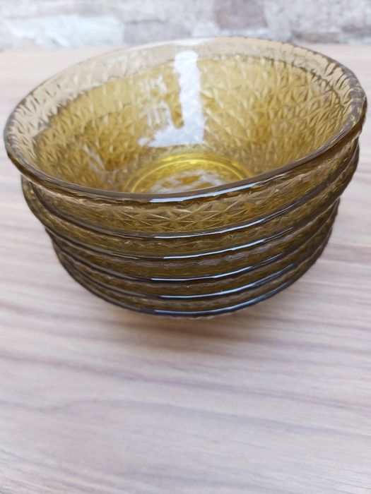 Miseczki szklane grys Prądniczanka okres PRL