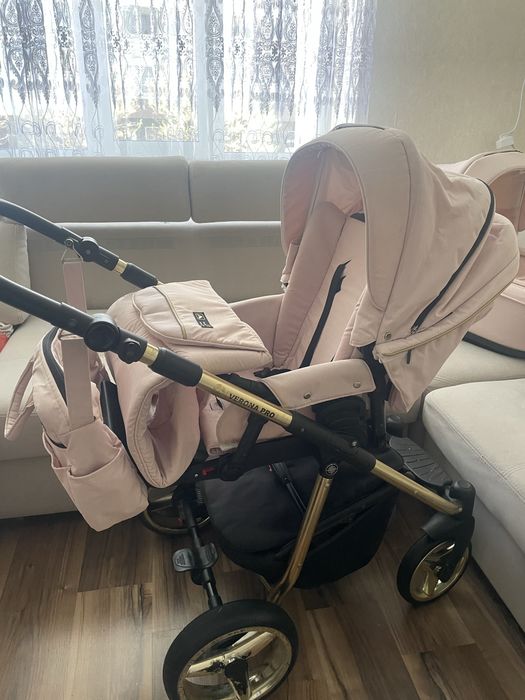 Коляска 2в1 для дівчинки