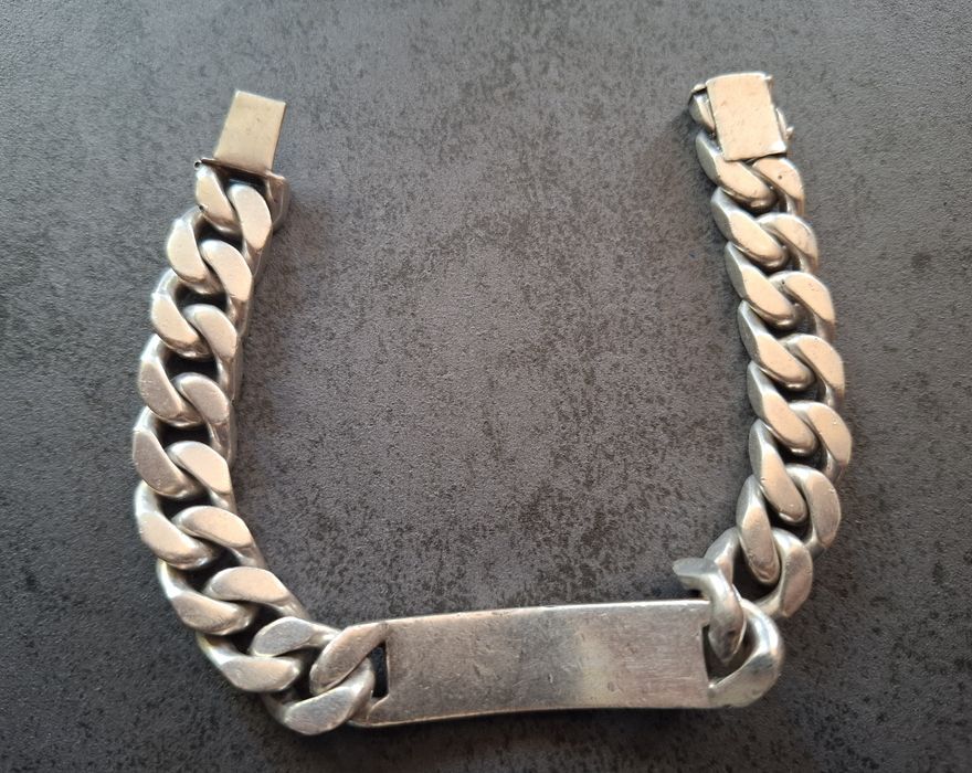 Bransoletka bransoleta męska srebrna 925 87gr pancerka Srebro kieta