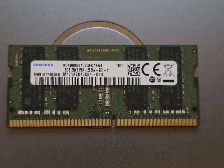 Memória DDR4 16GB 2666v SO-Dimm Samsung M471A2K43CB1-CTD