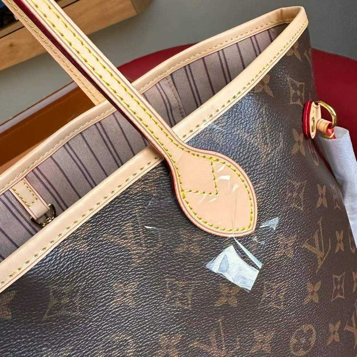 Louis Vuitton Neverfull Torebka damska torba, skóra od reki 87.9