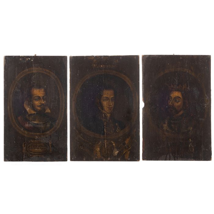 Pintura - D. Fernando; D. Alonso XI e Montes - Século XIX