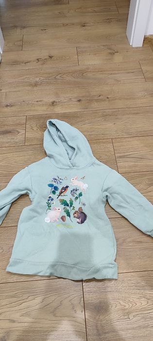 Zestaw ubranek dla dziewczynki 110 116 bluzy bluzki spodnie leginsy