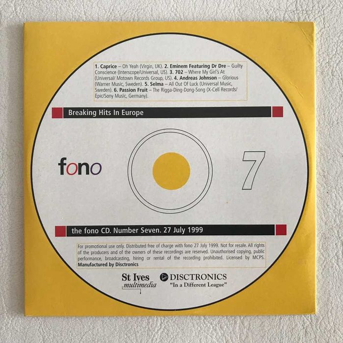 Disco cd Breaking Hits sucessos anos 90
