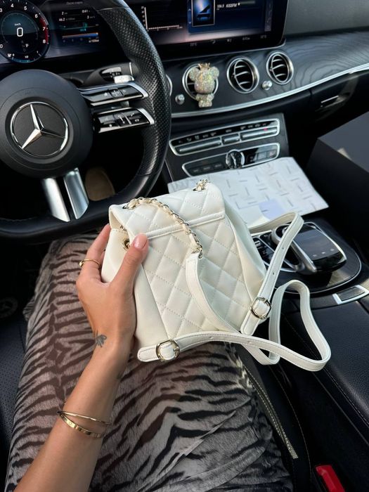 РЮКЗАК‼️Chanel Mini Backpack White Lambskin / женский рюкзак Шанель