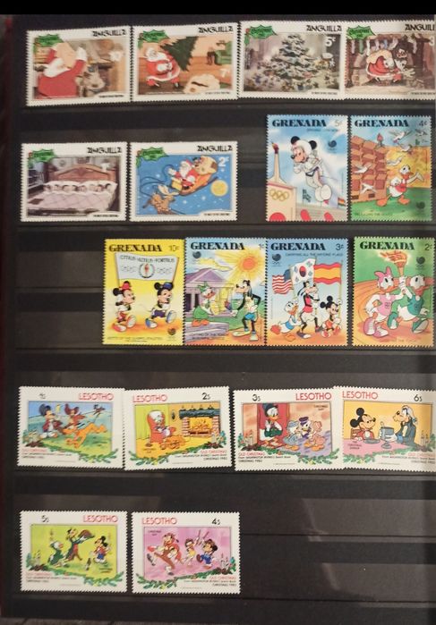 Марки Дисней  .Мультфильмы Рождество Новый год Україна