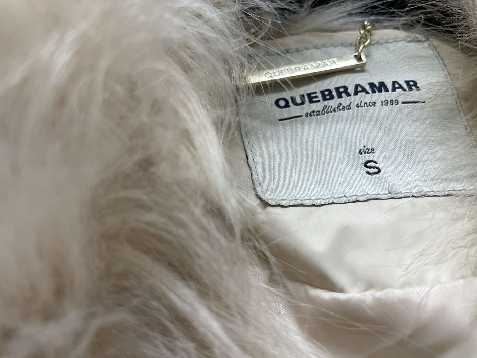 Parka Quebramar beije, gola pêlo
