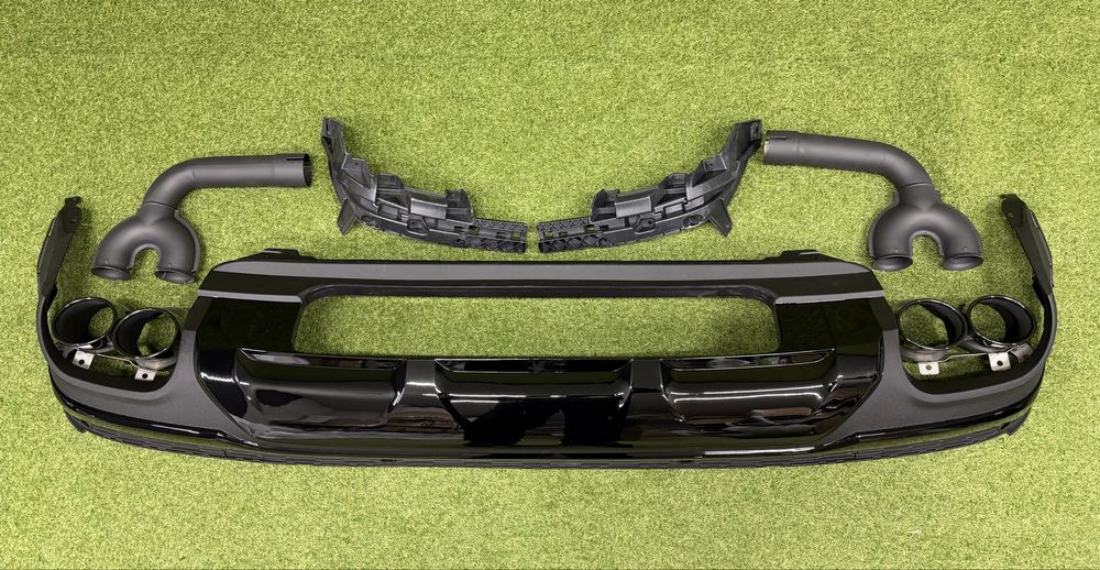 Накладка заднего бампера Диффузор SQ7 Audi Q7 4M Black дифузор насадки