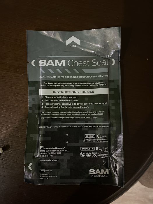 Турнікет Cat, Гемостатик combat gauze, celox rapid, Sam seal chest.