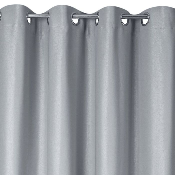 Zasłona 140x250 Essme srebrna gotowa na przelotkach