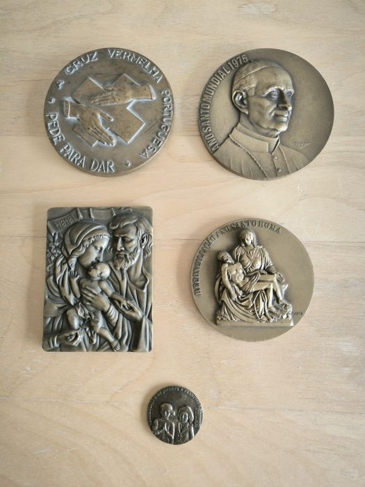 Medalhas de Bronze Ramalho Eanes/ Álvaro Cunhal/ Gen. Vasco Gonçalves