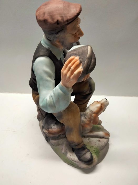 Myśliwy, polowanie - figura włoska porcelana