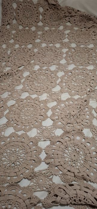 Colcha croche creme