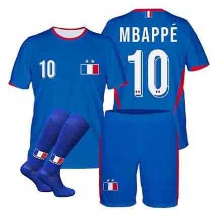 Strój / komplet piłkarski MBAPPE FRANCJA + getry rozm. 164