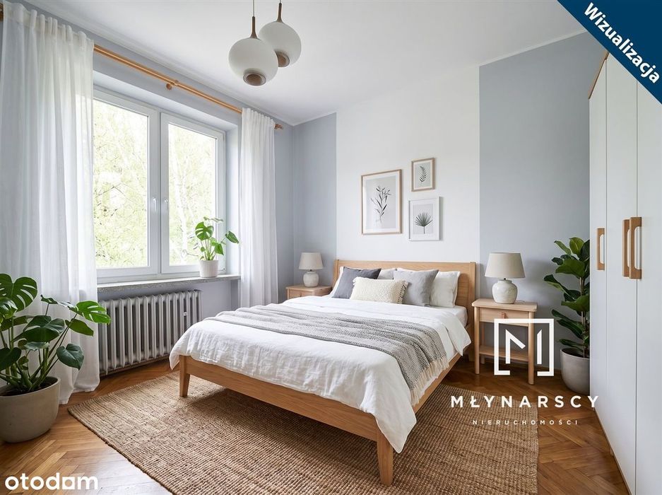 2 pok do remontu | zieleń za oknem | balkon