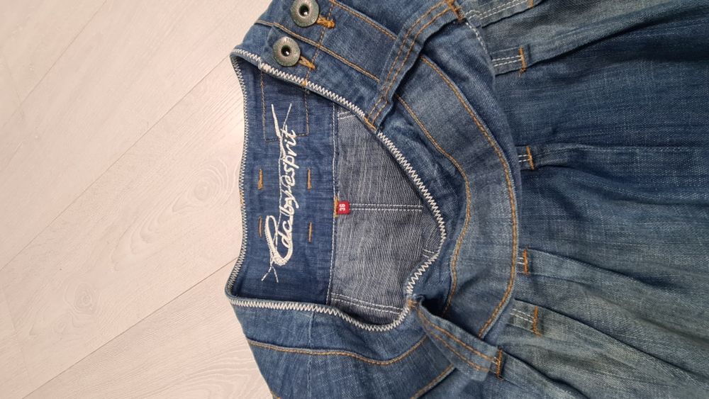 ESPRIT spódnica jeans r. 36/38 strzępiona jak Nowa