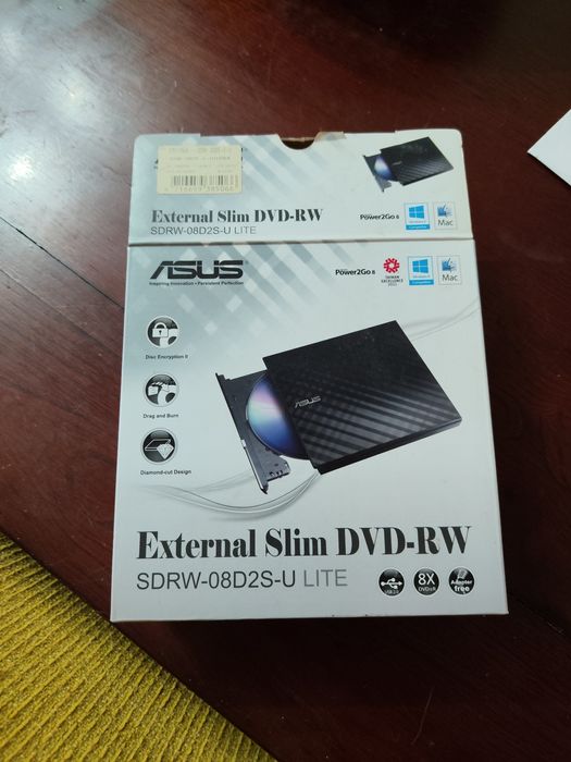 Leitor DVD externo Slim Asus