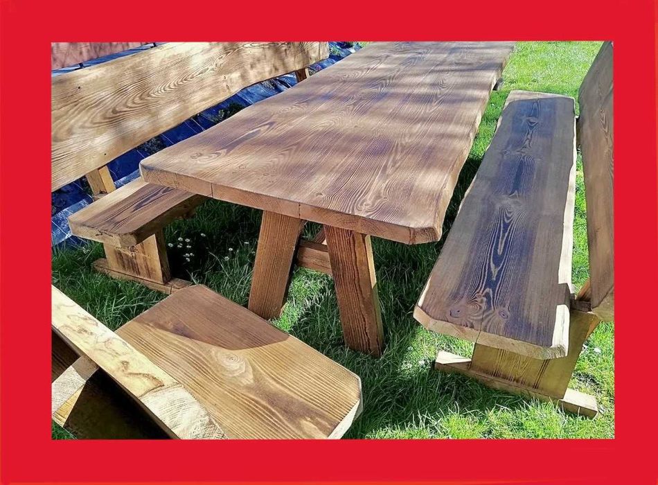 WYPRZEDAŻ! Góralskie Meble Ogrodowe z litego drewna, meble do ogrodu