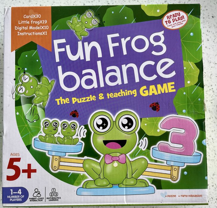 Навчальна математична гра для дітей Fun Frog balance