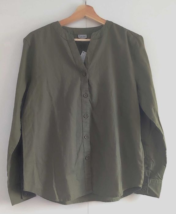 lniana koszula khaki r. M